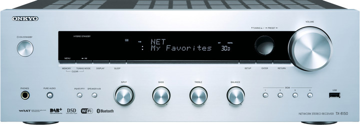 Përforcues zërimi Onkyo TX-8150 i argjendtë