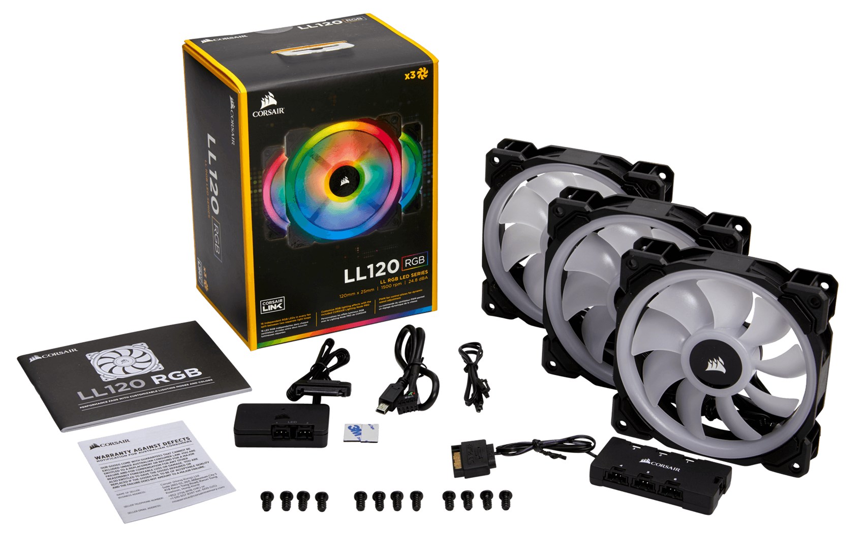 Ftohës Corsair LL120 RGB, 12 cm, i zi / i bardhë