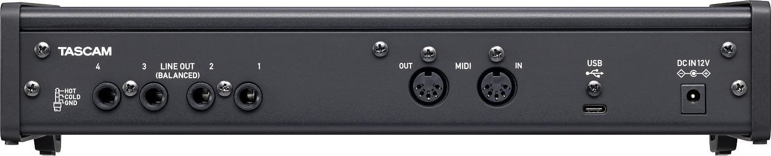 Interfejs audio USB Tascam US-4x4HR, 4 hyrje 4 dalje, 24 bit 192 kHz, i zi