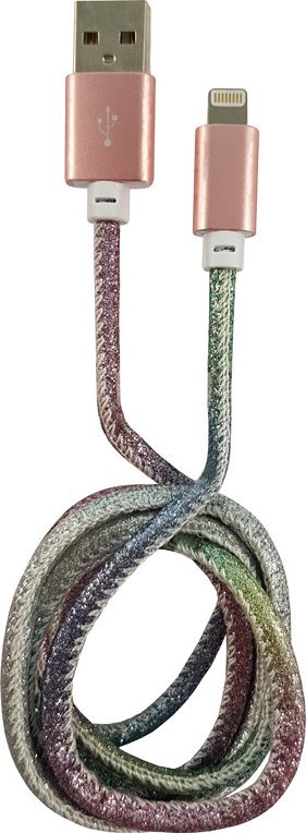 Kabllo USB LC-Power 31331D, USB A në Lightning, 1 m, shumëngjyrëshe