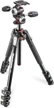 Tripod Manfrotto 190 MK190XPRO3-3W, alumin, me kokë 3D, gri