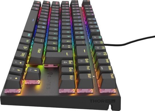 Tastierë mekanike Genesis THOR 303 TKL, RGB, Outemu Peach Silent, me kabllo, e zezë