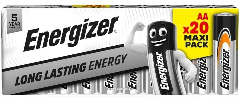 Bateri alkaline Energizer Everyday AA, paketim DP20
