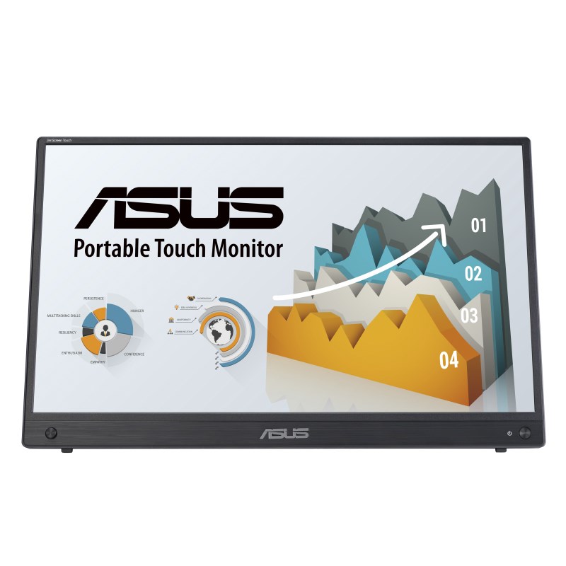 Monitor portativ ASUS ZenScreen MB16AHT, 15.6" touchscreen, 1920 x 1080, Full HD, 60 Hz, i zi