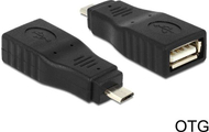 Përshtatës Delock microUSB - USB, i zi