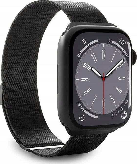Rrip çeliku SBS Puro Milanese për Apple Watch 38/40/41mm, magnetik, i zi