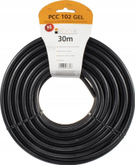 Kabëll antene Libox CONCENTRIC CABLE GEL CU, koaksial 30 m, për jashtë dhe brenda, i bardhë