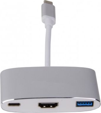 Adapter USB C LMP USBC HDMI 4K, HDMI 4K, USB 3.0, gri