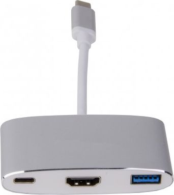 Adapter USB C LMP USBC HDMI 4K, HDMI 4K, USB 3.0, gri