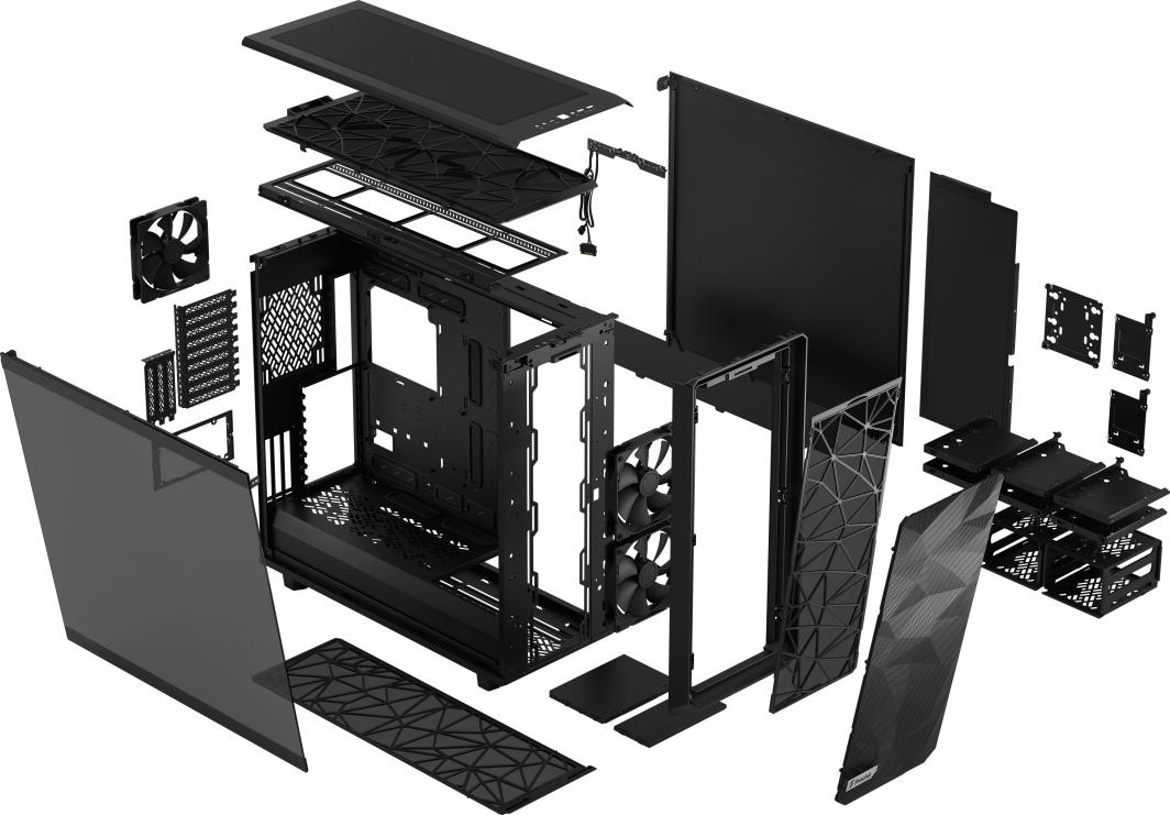 Kasë Fractal Design Meshify 2 XL TG (FD-C-MES2X-02), e zezë