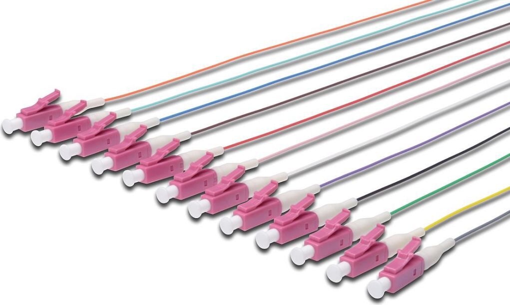 Сет кабли Digitus Pigtail LC, 12 парчиња