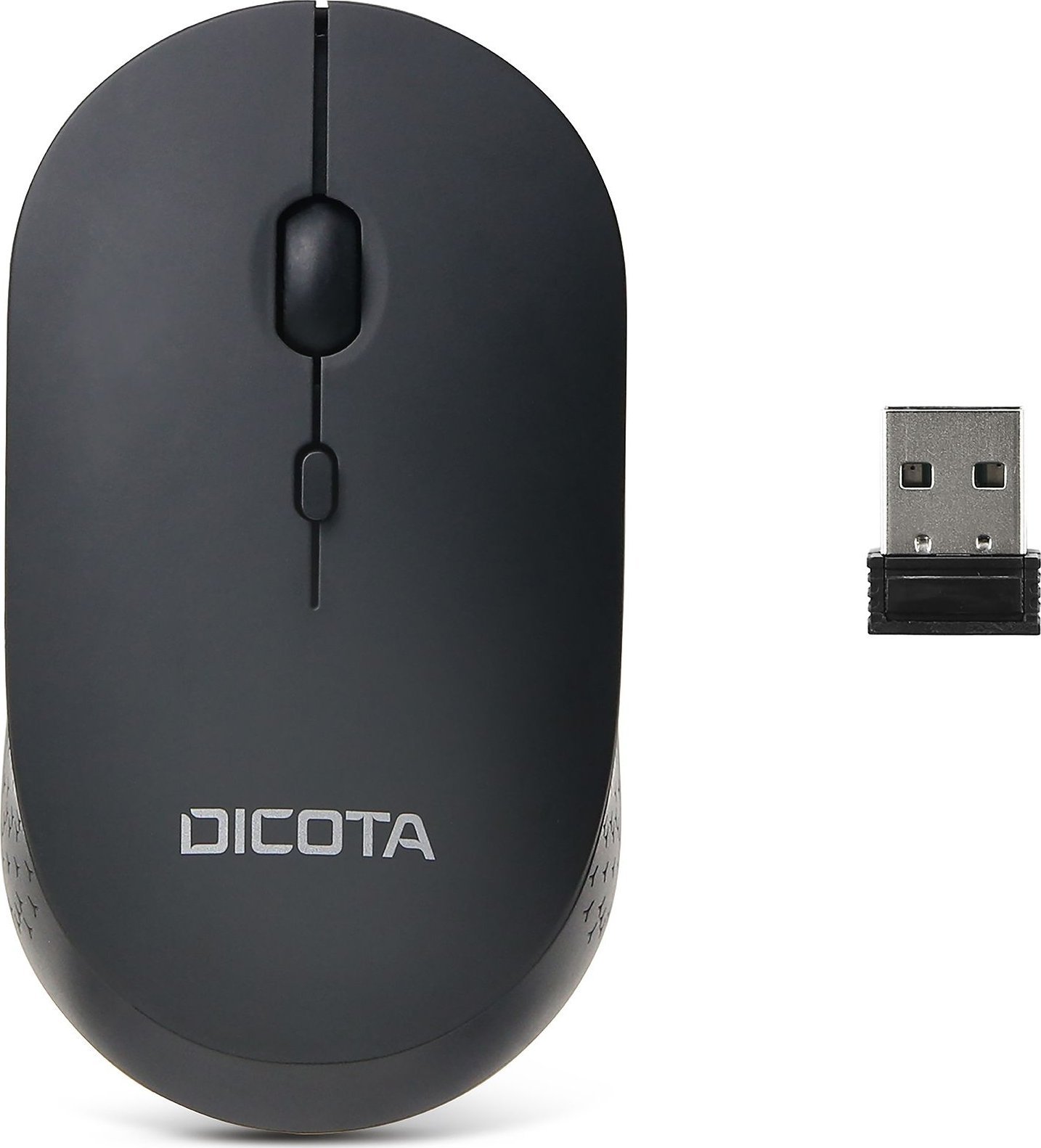 Mouse pa tela Dicota Wireless Mouse Silent V2, optik, scroll i heshtur, i zi