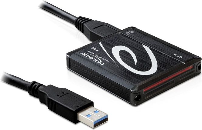 Lexues kartele USB 3.0 Delock 91704, i jashtëm, i zi