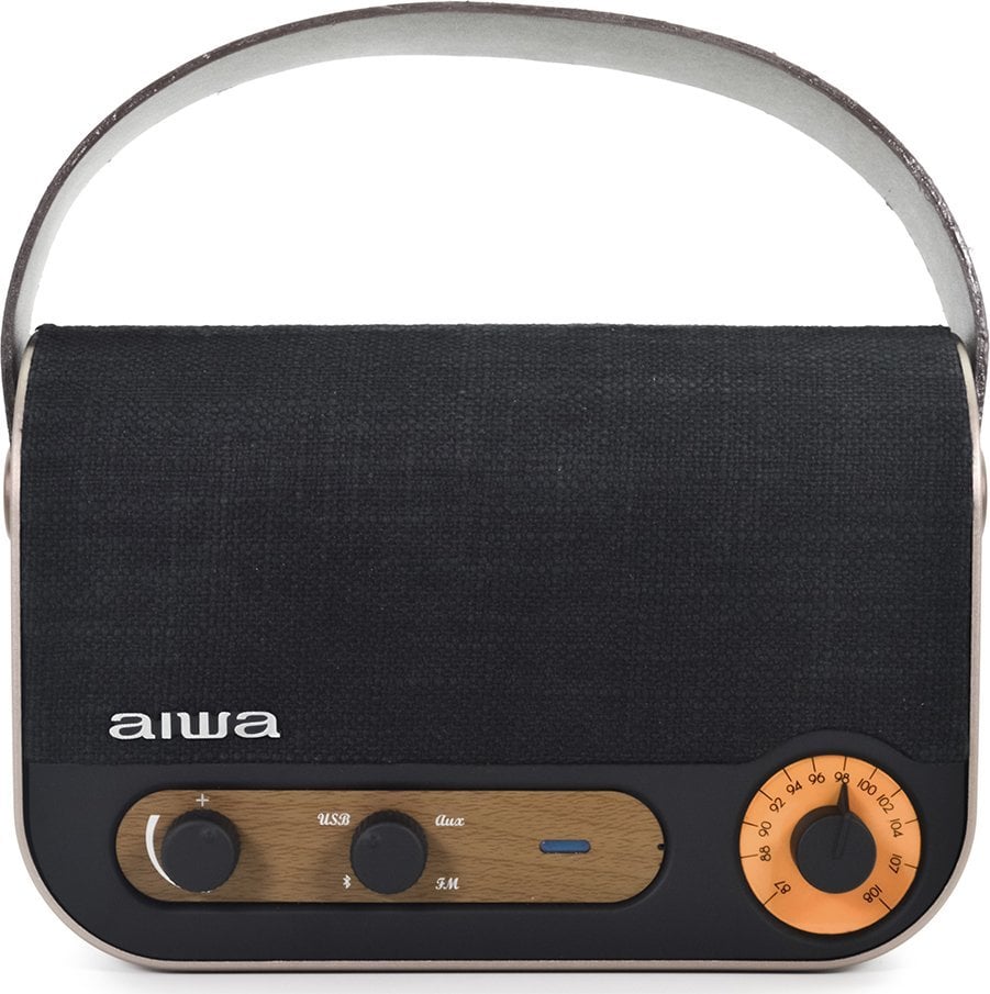 Radio portative Aiwa Vintage Style, FM USB AUX Bluetooth, kafe