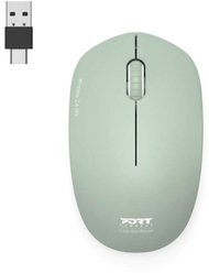 Безжичен глушец PORT Connect, 1600 DPI, USB A USB C, маслинесто зелена