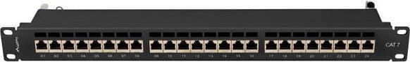 Patch panel Lanberg 1U, 19", 24x RJ-45, Cat.7, i zi