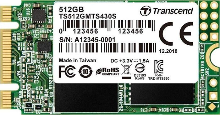 Disk SSD Transcend 430S, 512GB, M.2 2242 SATA III