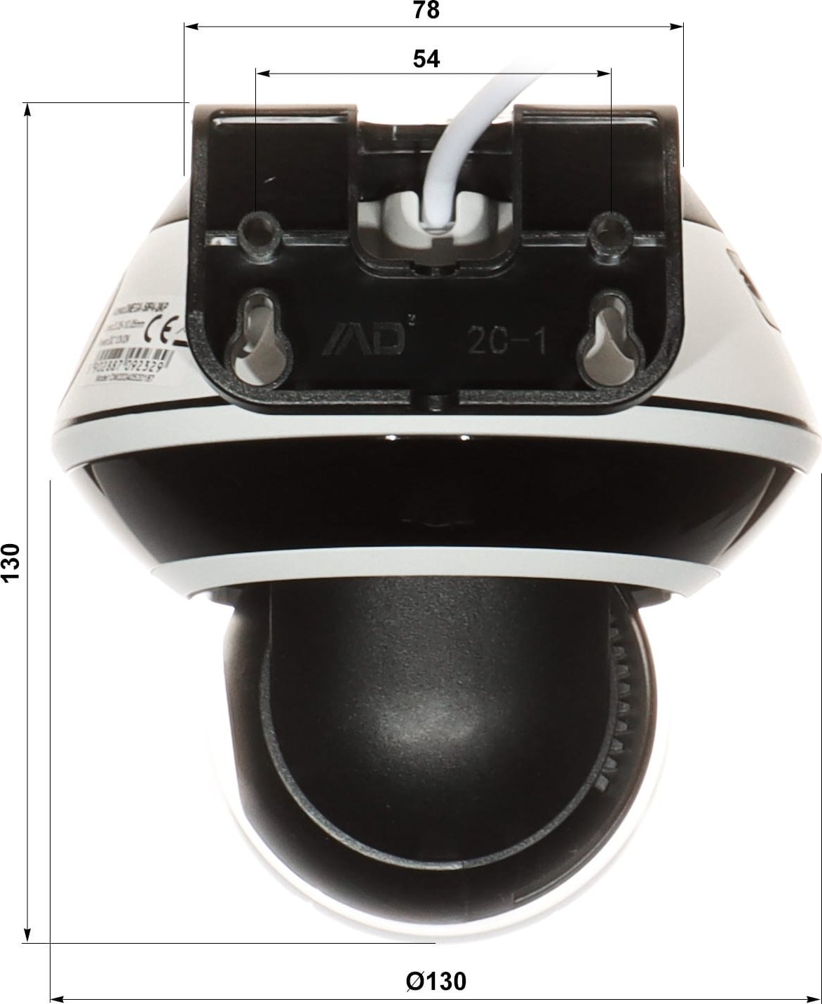 Внатрешна IP камера Oton OMEGA-50P4-2AP, 5 Mpx, фокус 3.35–10 mm, бела