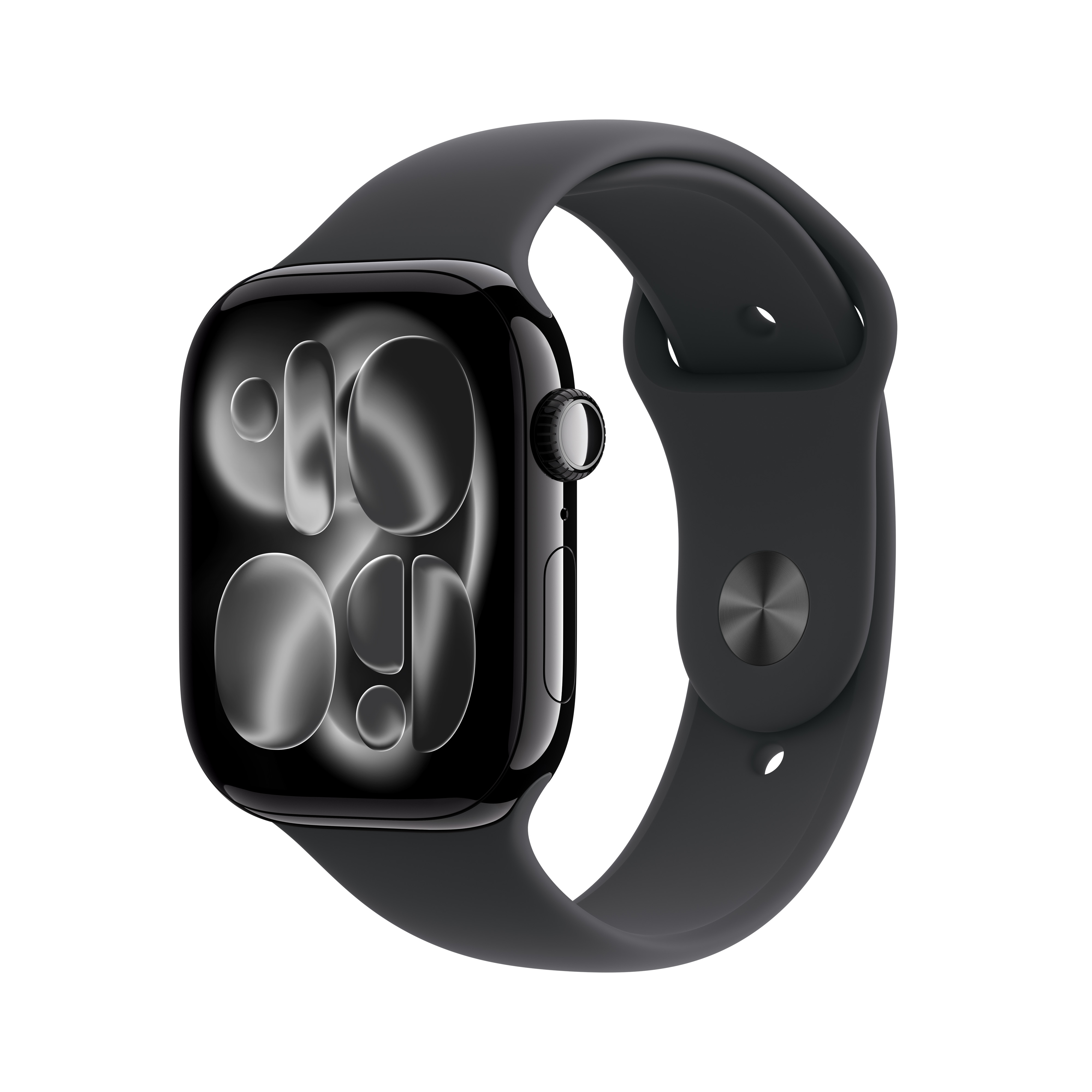 Apple Watch S11 GPS 46mm Jet Black Aluminium Case with Black Sport Band, S/M