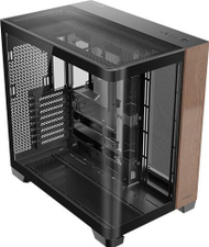Kasa kompjuteri Antec C8 Curve Wood, Full Tower, xham i tejdukshëm, dru i zi