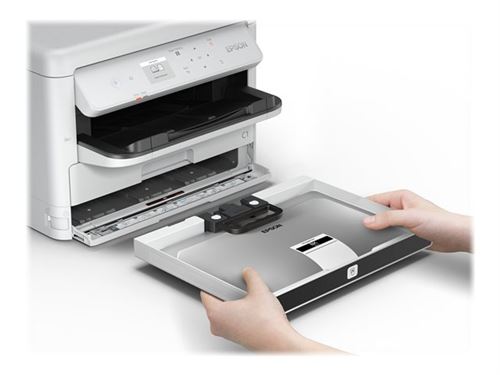 Печатач Epson PRO WF-M5399DW, црно-бел, Wi‑Fi, бел