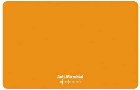 MausPad antibakterial Logo, 24 x 19 cm, portokalli