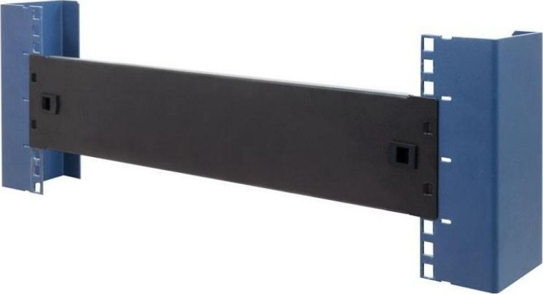 Панел за покривање за рек орман Текли I-CASE BLANK-2-SCLTY, 2U, за кабинети, црн