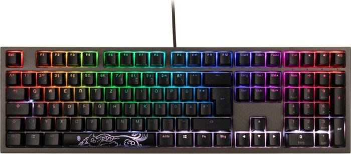 Tastierë lojërash Ducky Shine 7, Cherry MX Blue, e zezë/e hirtë