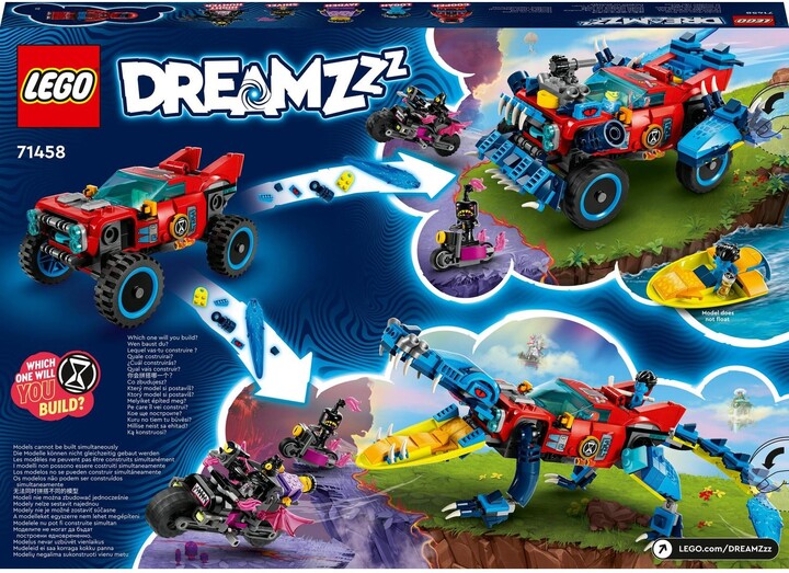 Set LEGO® DREAMZzz™ 71458 Crocodile Car, 494 pjesë
