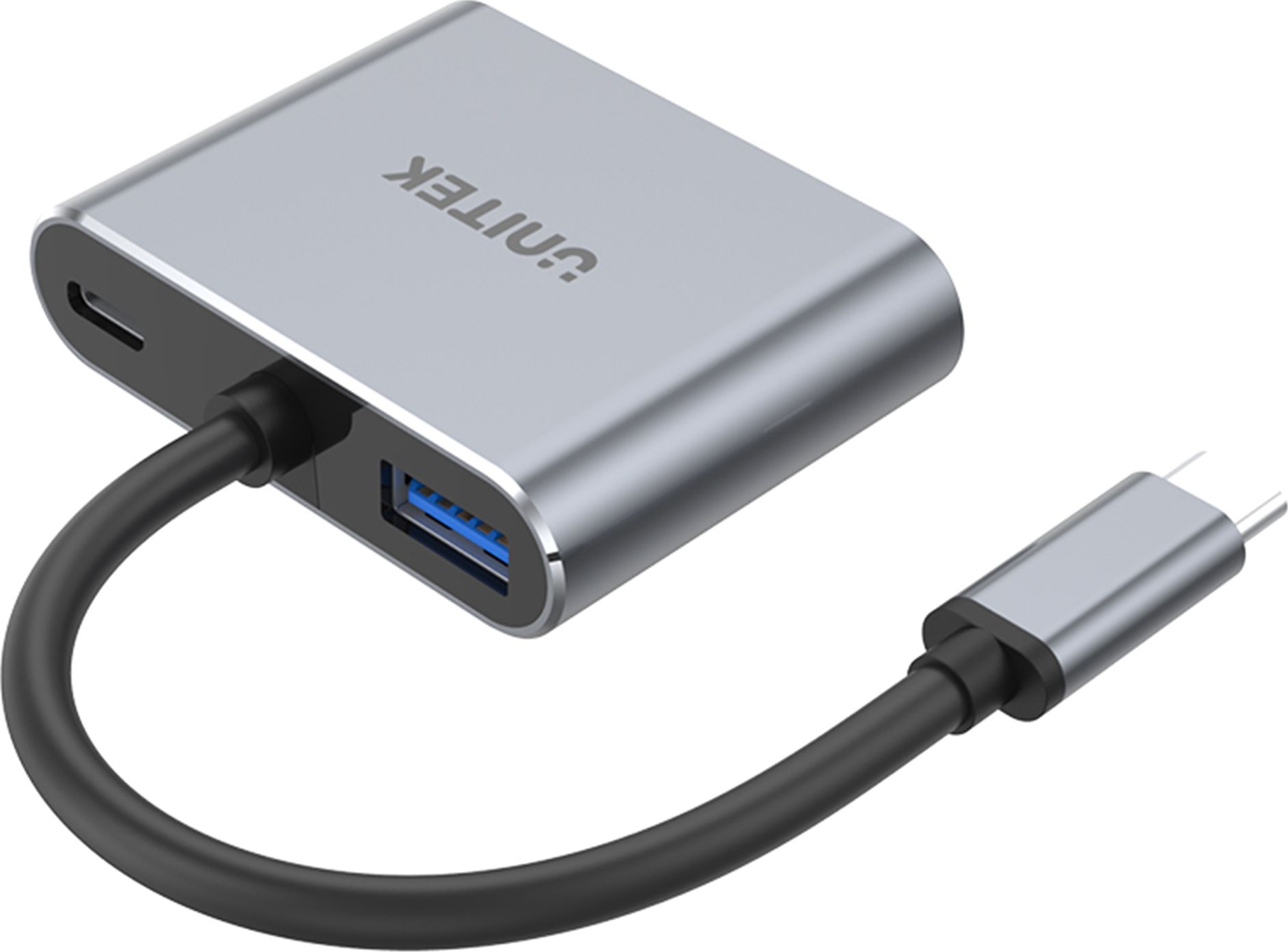 Docking Station Unitek Q4 Lite USB-C, i hirtë 