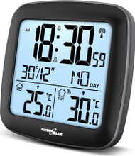 Stacion moti GreenBlue GB542, sensor i jashtëm pa tela, orë radio DCF, i zi