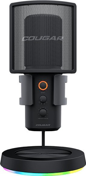 Mikrofon studio Cougar Screamer X 3H500MK3B.0001, USB, me shumë drejtime, i zi