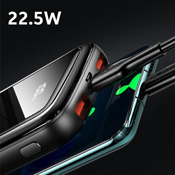 Karikues portabël Usams PB58, 10000mAh, 2 porta USB, i zi