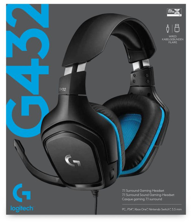 Kufje Logitech G432, të zeza