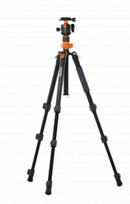 Tripod fotografik Camrock Wanderer T42, 176 cm, alumini, i zi