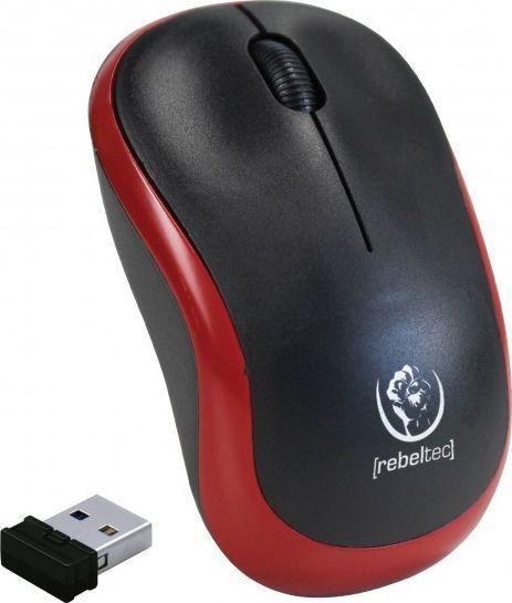 Maus Rebeltec METEOR, wireless, USB, i zi dhe i kuq