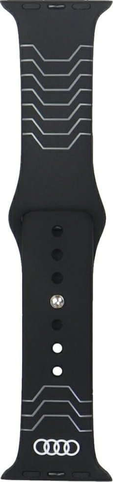 Rrip dore Audi Geometric Pattern Silicone për Apple Watch 4 5 6 7 8 9 10 SE, 40 41 42mm, i zi