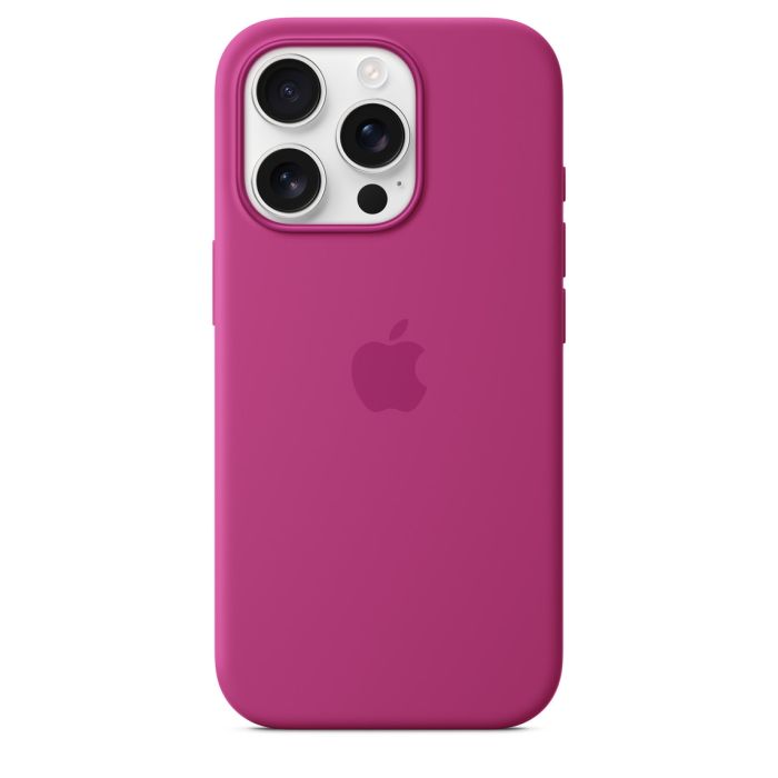Apple iPhone 16 Pro Silicone Case with MagSafe, Fuchsia (Seasonal)
