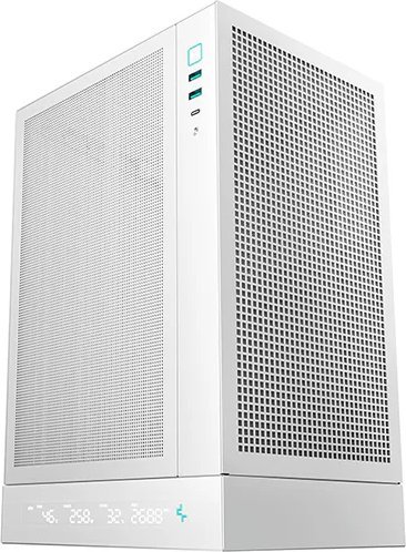 Куќиште за компјутер DeepCool CH170 Digital, Mini ITX, Tower, бело