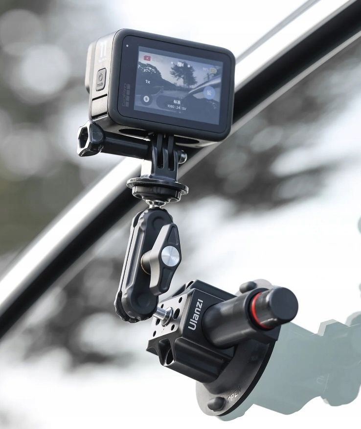 Држач со вшмукувачка чаша Ulanzi SC-01, за телефон и камера, црн