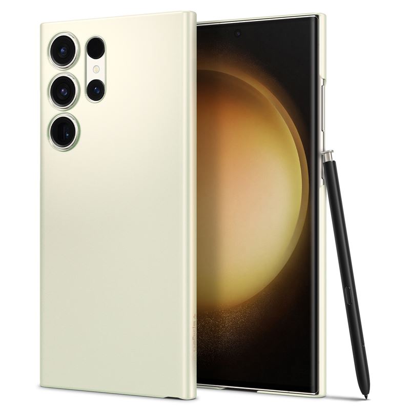 Mbrojtëse për Samsung Galaxy S23 Ultra Spigen Air Skin, krem