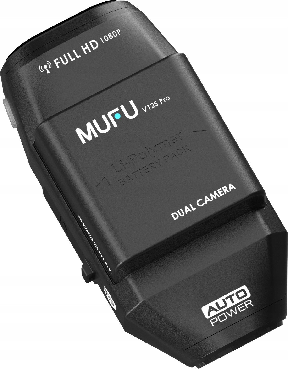 Kamerë dyfishe për motoçikletë Mufu V12S Pro, Full HD 1080p, WiFi, e zezë