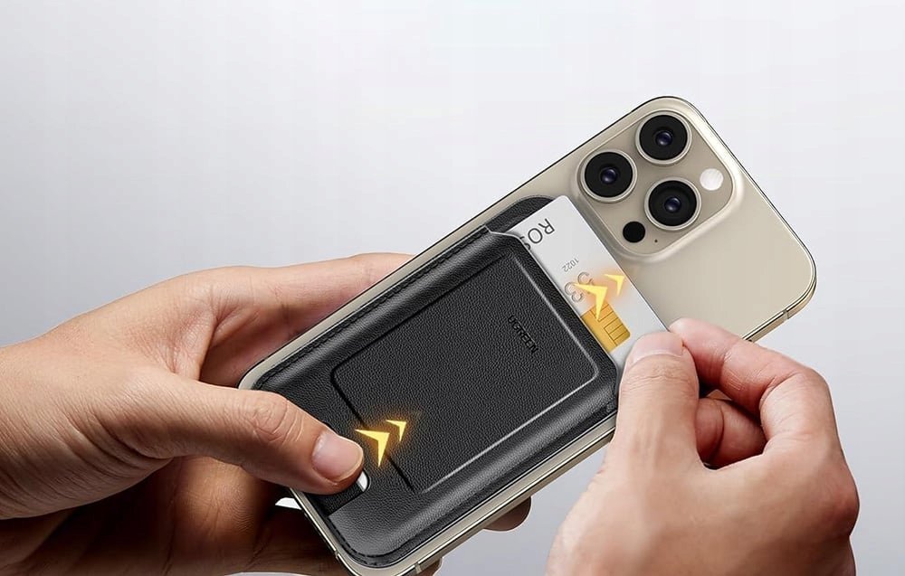 Portofol magnetik Ugreen 45165, MagSafe me mbajtëse stand, i zi