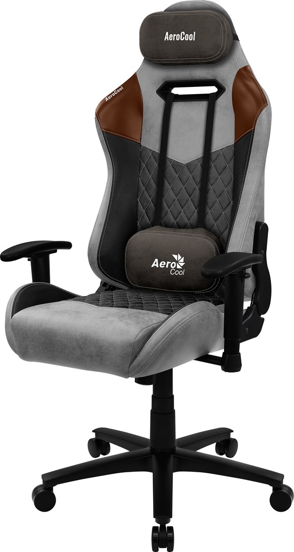 Karrige lojërash Aerocool DUKE AeroSuede, 150kg, 90-180°, e zezë/e kaftë/e hirtë