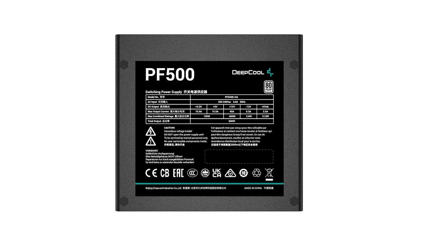 Burim energjie DeepCool PF500, 20+4 pin ATX, 500 W