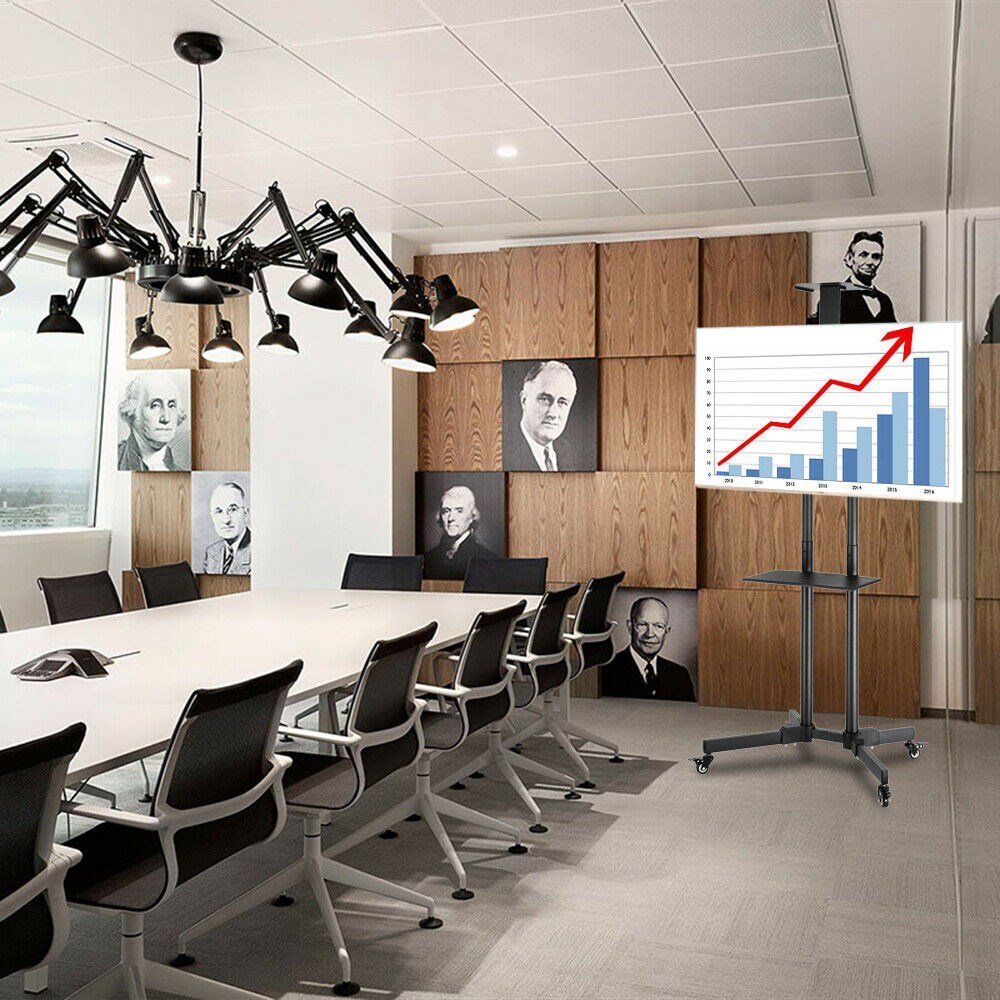 Karrocë dyshemeje për TV LCD/LED/Plasma, 37-70", 50 kg, e zezë