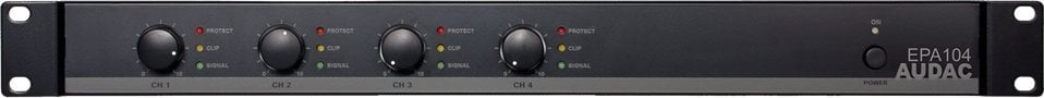 Përforcues audio Audac EPA104, 4 kanale, 4 x 100W, i zi