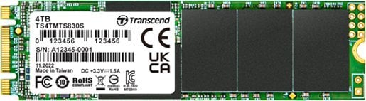 SSD диск Transcend MTS830S, 4TB, M.2 2280 SATA III
