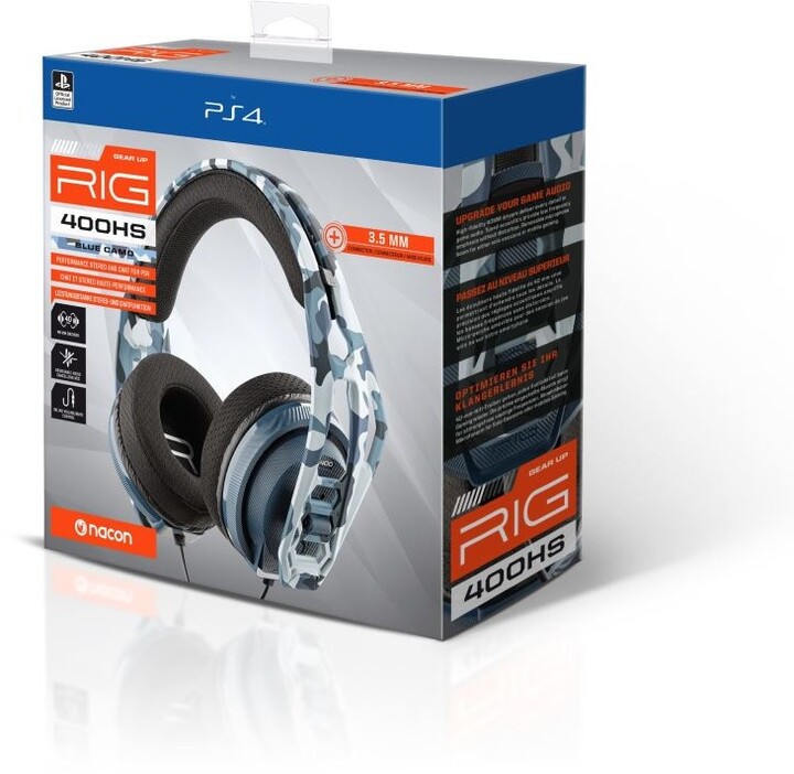 Kufje RIG 400HS, Blue Camo