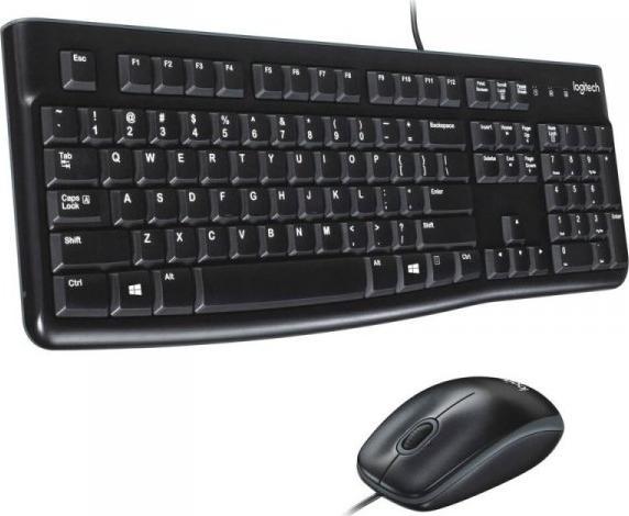 Kombinim tastierë dhe mi Logitech MK120, me kabllo, USB, i zi